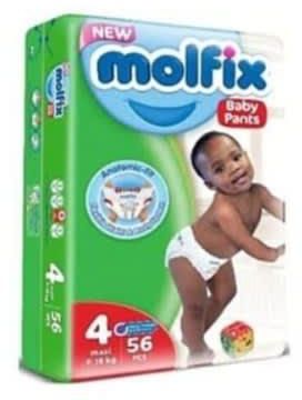 Molfix Baby Pant Diaper - Size 4 - 56 Counts X 3