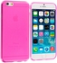 Snap-on Slim Transparent TPU Protective Case/Cover for Apple iPhone 6 w/ Screen Protector –HOT PINK