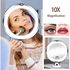 SEAEYES 10X Magnifying Makeup Mirror with Lights and 3 Color Lighting for Detailed Makeup and Skincare