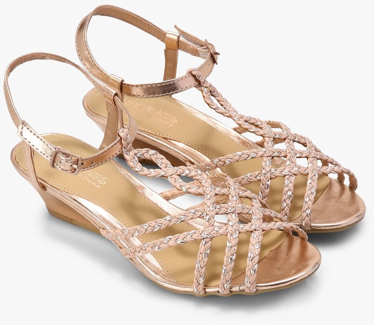 Rose Gold Kitti Mini Wedge Sandals