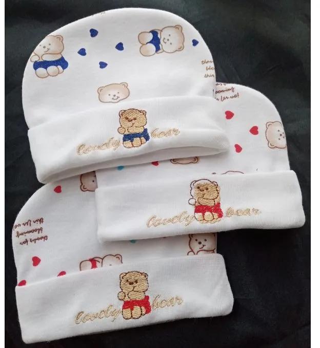 Fashion 3PCs Cutest Cotton Printed Newborn Baby Caps