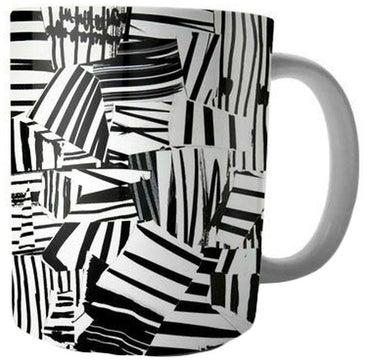 Printed Ceramic Mug Black/White Standard