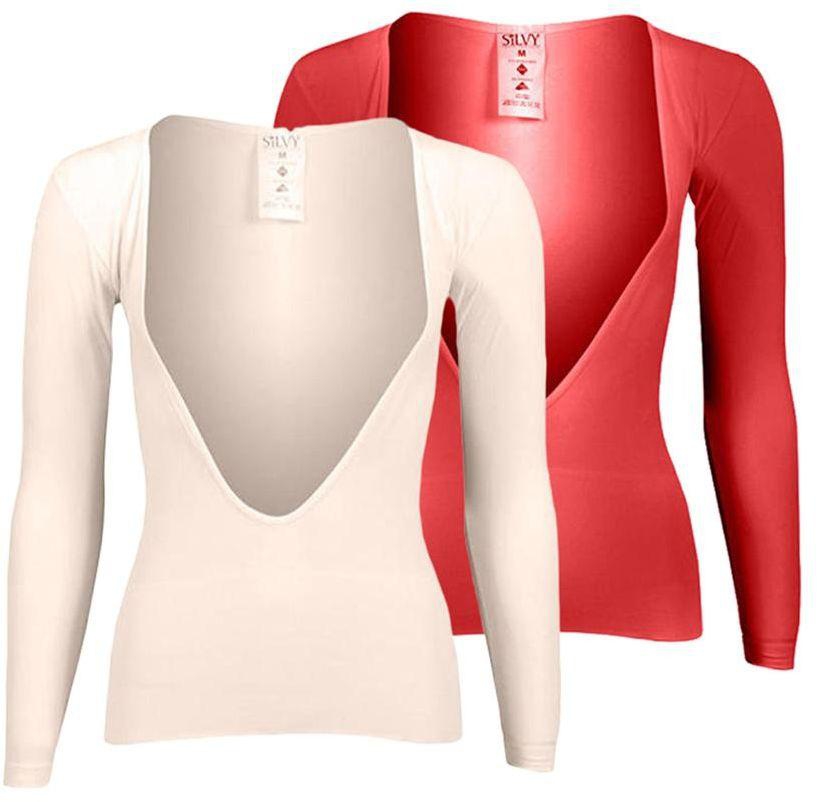Silvy Set Of 2 Blouses For Women - Beige / Red, 2 X-Large