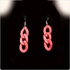 Pink Earrings Plastic Chain Drop With Hook Locker For Women & Girls