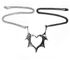 Fashion Retro Punk Wing Pendant Necklace Creative Heart-Shape Couple Clavicle Chain