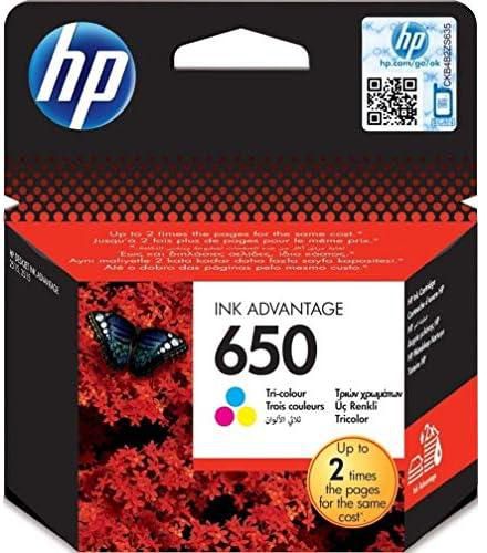 HP 650 Tri-color (Cyan, Megenta, Yellow) Original Ink Cartridge [CZ102AK] | Works with HP DeskJet Ink Advantage 1015, 1515, 1516, 2515, 2516, 2545, 2546, 2645, 3545, 4515, 4645 Printers