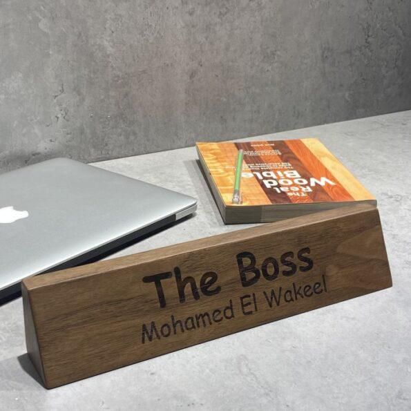 Personalized Wooden Name Tag For Desk