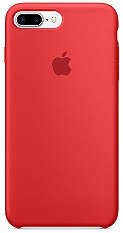 Apple جراب - سيليكون - أيفون 7 بلس - أحمر