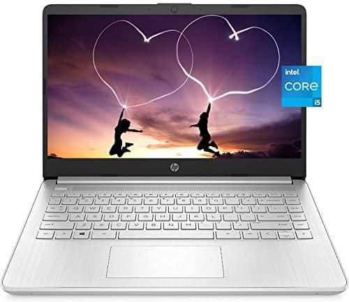 2022 Newest HP Laptop, 14 inch HD Display, Intel Core i5-1135G7 Processor, 16GB RAM, 512GB SSD, Intel Iris Xe Graphics, Webcam, WiFi, Bluetooth, Natural Silver, Windows 11 Home, Bundle with JAWFOAL
