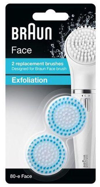 Braun 80-e Face Exfoliation Brush Refill - Pack Of 2