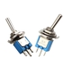 Mini Toggle Switch ON-ON 3-Pin Rocker Switch SMTS-102 6A 125VAC (Blue)