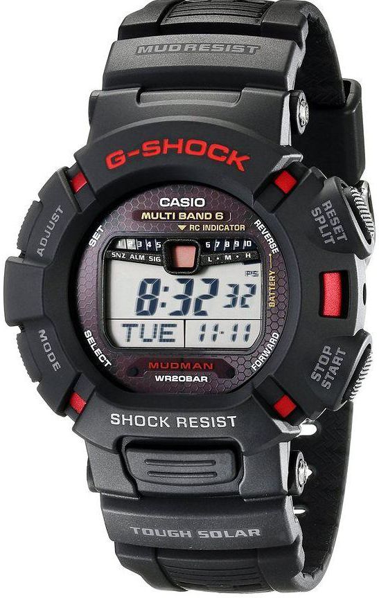 Casio Men GW9010-1 G-Shock Mudman Solar Atomic Rally Watch