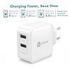 iClever 4.8A 24W EU Plug Dual USB Travel Wall Charger for iPhone iPad Smartphone Bluetooth Speaker Headset Power Bank White