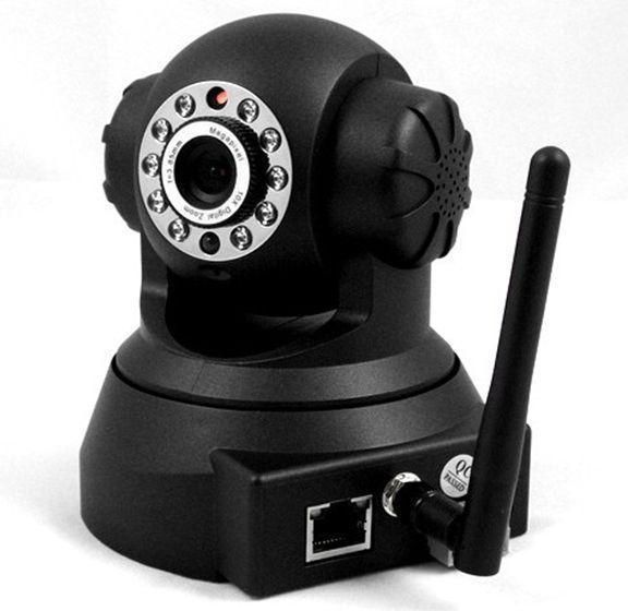 Wireless IP WiFi Network Audio Camera IR Night Vision Security Camera Black