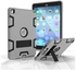 Protective Case Cover With Kickstand For Apple iPad 2/3/4 9.7-Inch Grey/Black