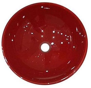Glass Wash Basin Red