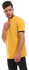 Izor Buttoned Madarine Collar T-Shirt - Mustard