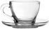 Morocco Glass Drinkware set of 6 mug & 6 saucers