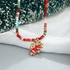 Christmas Bell Beaded Pendant Necklace