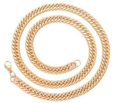 Broad necklace of metal coated K 18 gold Item No 973 - 1