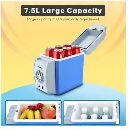 7.5L Portable Mini Car Fridge Cooler Warmer perfect size for a few of your favorite beverages. Designed for refrigerating or keeping food warm. Name: Portable Car Refrigerator Powe