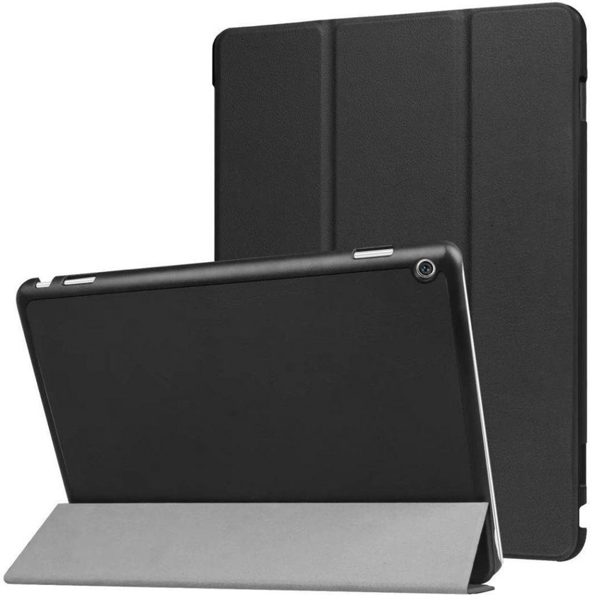 Compatible with Huawei MediaPad M3 Lite 10.0 Case, Tri-Fold Ultra Slim Stand Smart Case Cover with Auto Wake/Sleep compatible for Huawei MediaPad M3 Lite 10" Android Tablet, Black