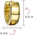 Simple Basic Polished Gold Tone Plated Huggie Hoop Kpop Earrings For Men For Women Plated Stainless Steel