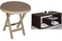 مجموعة مكونة من طاولة رحلات بلاستيكية قابلة للطي، وطاولة قهوة من دوماني، بلون بني، موديل c025