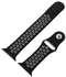Sport Breathable Silicone Watch Band Strap Wristband For Apple Watch Series SE - 42/44mm - Black/Gray