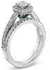 White Clear Diamond 14k White Gold 925 Silver Women Wedding Anniversary Ring Set