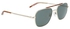 Men's Full-Rim Metal Rectangle Sunglasses - Lens Size: 54 mm