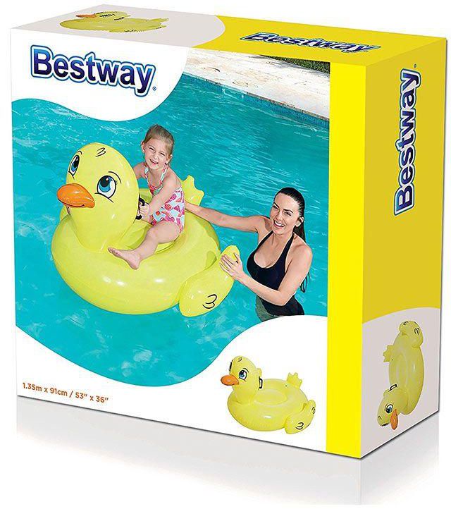 Inflatable Rubber Duck Pool Float Lilo -1.35 M X 91 Cm