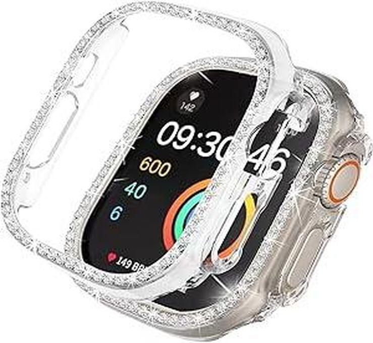 Compatible with i watch Ultra 49mm PC Protective Case for Women Girls (Clear)