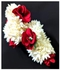 بريتي تشارمينغ مجموعة ربطات شعر صناعية من جاجرا مكونة من قطعتين مع زهرة حمراء