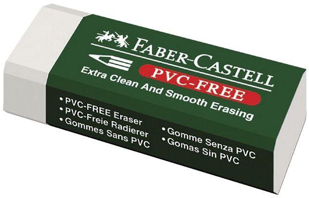 Faber Castell White Pvc-Free Large Size Eraser White 2 Pcs