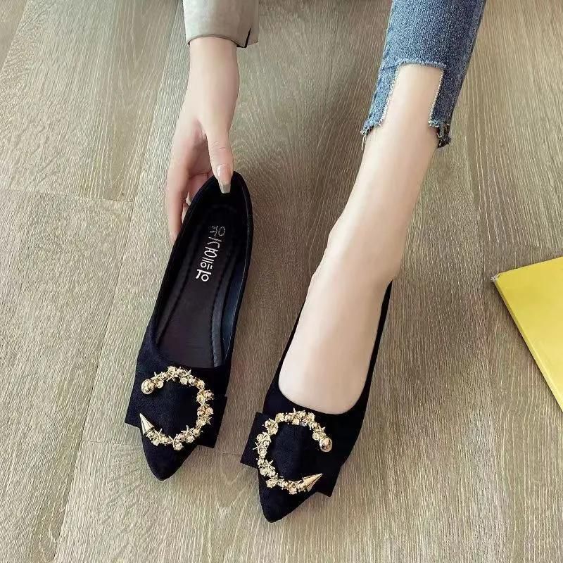 2023New women's shoes pointed toe flat soft sole casual women's shoes