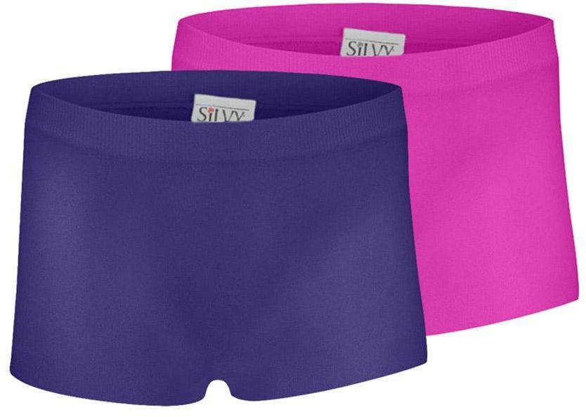 Silvy Set Of 2 Casual Shorts For Girls - Purple Fuchsia, 4 - 6 Years