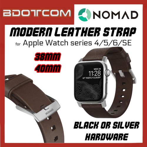 Nomad Brown Modern Leather Strap 38mm / 40mm for Apple Watch series 4