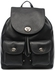 Coach 37582-LIBLK Polished Pebble Turnlock Fashion Backpack for Women - Leather, Black
