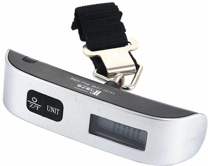 Ff1976 - Portable Electronic Luggage Scale Black/Silver 50Kg