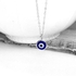 Necklace For Both With Eye Stone In Silver Plated And Neikal- Blue Eye