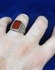 Men's Ring With Red Agate, Turkish Silver 925