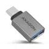 AXAGON RUCM-AFA, reduction USB-C (M) -> USB-A (F), USB 3.2 Gen 2, 3A, ALU