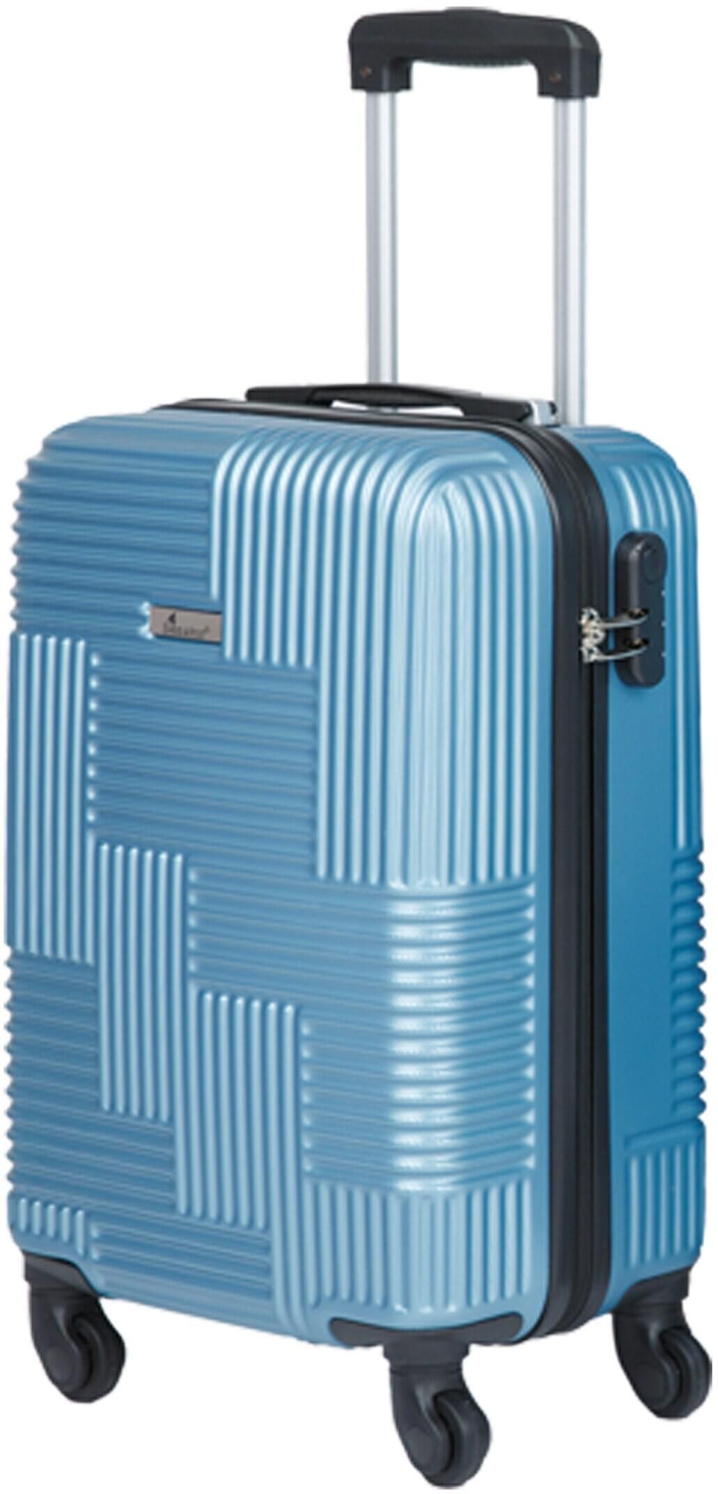 Senator Hard Case Medium Luggage Trolley Suitcase for Unisex ABS Lightweight Travel Bag with 4 Spinner Wheels KH110 Light Blue