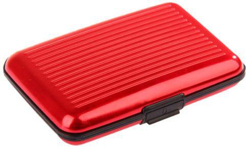 Red Aluminium For Unisex - Card & ID Cases