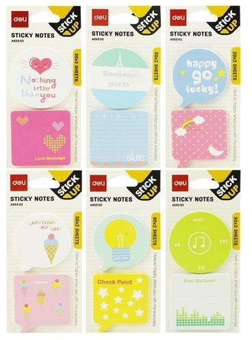 6-Pack Fancy Sticky Notes Multicolour