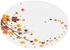 Vintage Leaves Dinner Plate 10.5-Inch White/Yellow/Red 10.5inch