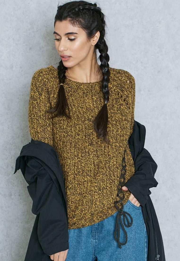 Side Braided Sweater