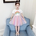Koolkidzstore Girls Dress Rainbow Print Mesh Dress - 6 Sizes (As Picture)