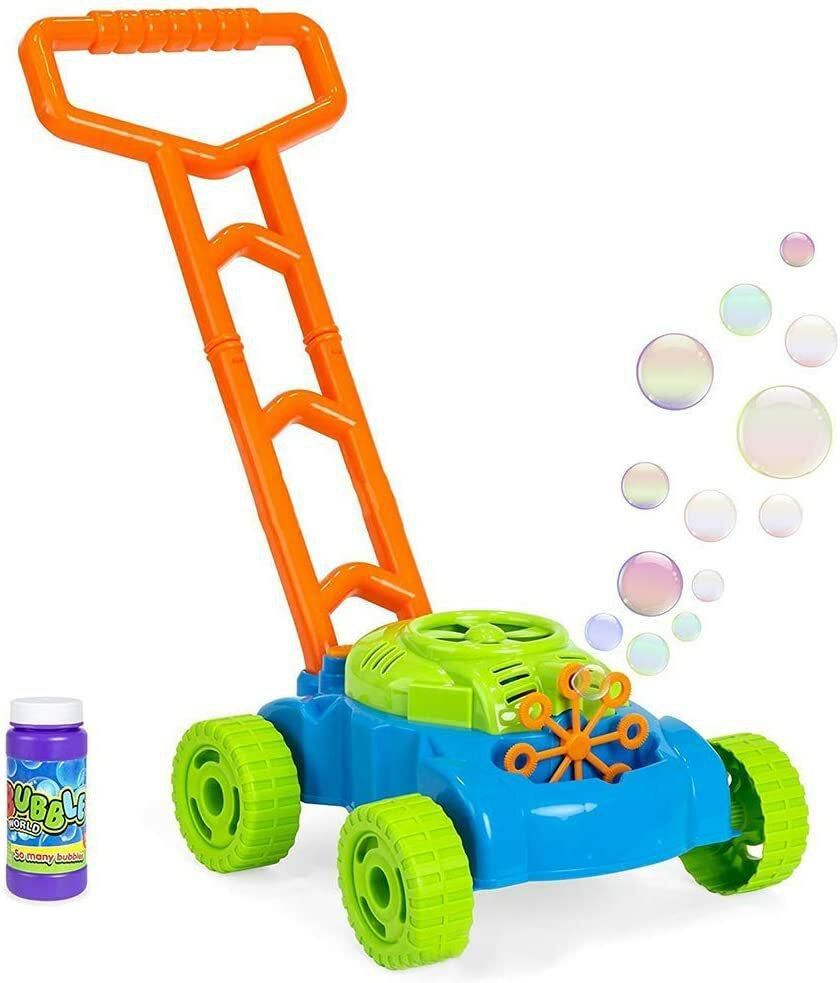 Generic Bubble Machine Lawn Mower For Kids, Pushing Car Automatic Bubble Maker, Outdoor Summer Giant Bubble Wand Blower Toys Mxy